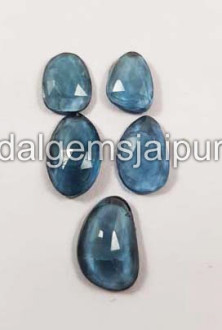 London Blue Topaz Rose Cut Slices